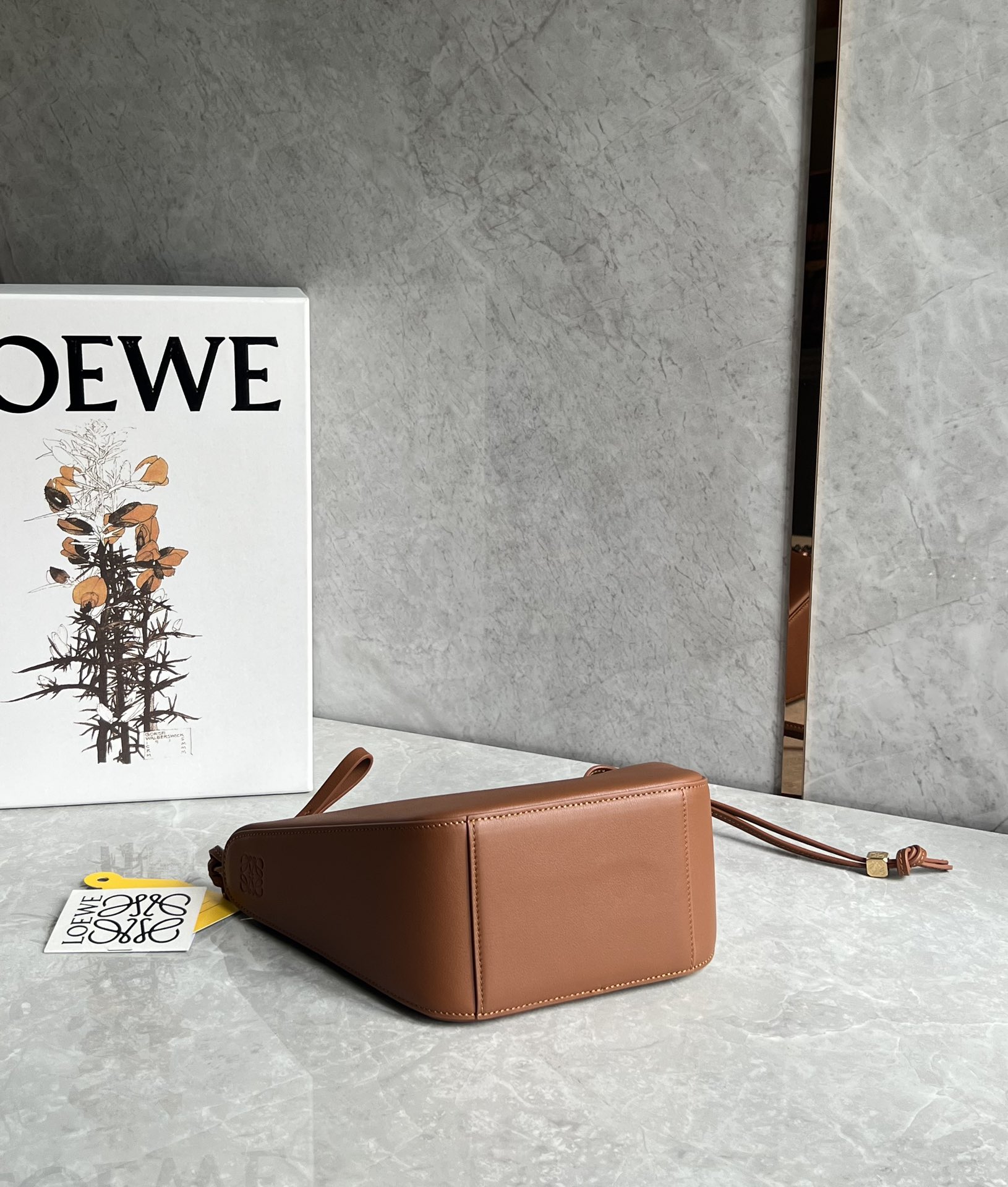 Loewe Mini Hammock Hobo Bag in Classic Calfskin Caramel